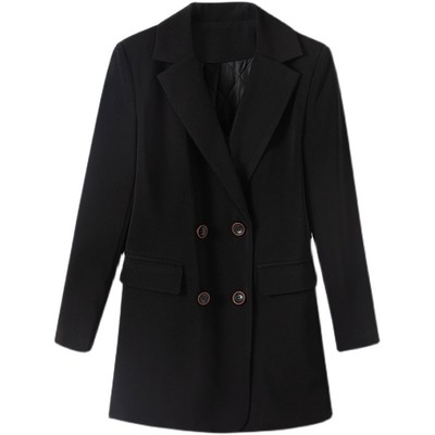 胖mm大码加棉西装女秋冬宽松西服