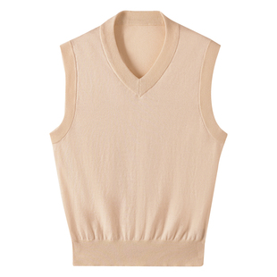 【柔软亲肤山羊绒】CULTUM秋冬保暖V领针织背心男士内搭叠穿马甲