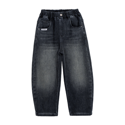 男童加绒裤子秋冬中大童牛仔裤