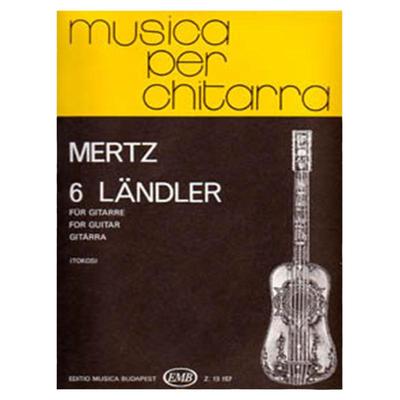 卡斯佩默茨 6首兰德勒舞曲 吉他独奏 布达佩斯原版乐谱书 Mertz Johann Kasper 6 Landler Edited Tokos Zoltan Guitar Z13157