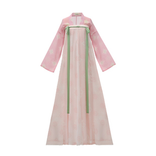 龟兹故梦 长乐谣 花朝记汉服三色唐制对襟直袖齐胸破裙披帛衬裙女