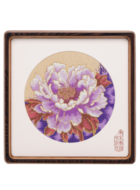 非遗云锦牡丹摆件礼物送妈妈