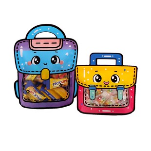 可爱卡通零食袋子自封袋学生礼物袋圣诞节日伴手礼袋手提袋包装袋