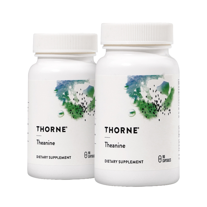 Thorne悦恩茶氨酸胶囊舒缓情绪睡眠降低皮质醇90粒SA508【2瓶装】