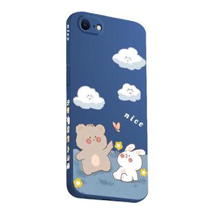 苹果se手机壳新款iPhonese女神款高级感手机套se2液态硅胶情侣软壳se 2二代网红可爱小熊ip全包防摔i外壳超薄