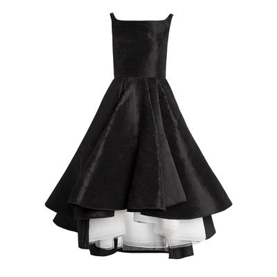 高定后构想精工密褶千层摆礼服裙