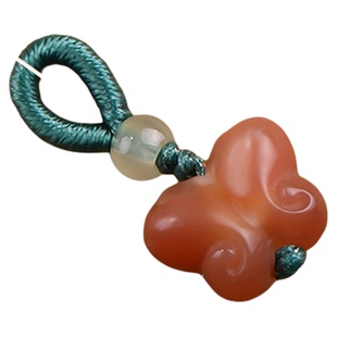 天然桃木莲花手串配饰小吊坠木质小滴溜配件手链挂件饰品diy材料