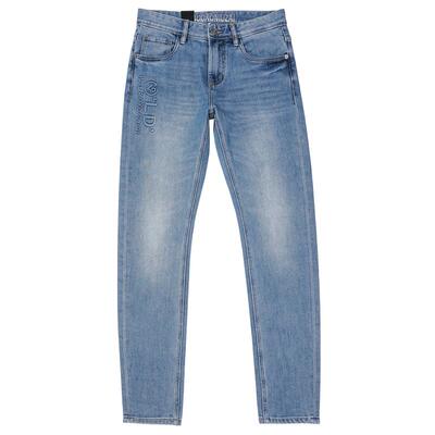 唠叨牛仔冰氧吧凉感小脚牛仔裤