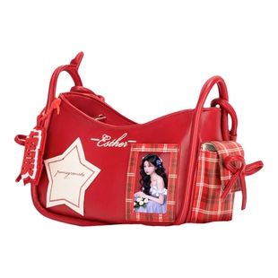 官方虞书欣周边同款包包生日礼物斜挎包小石榴痛包红色腋下月牙包