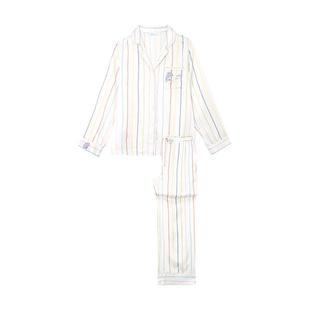 MANITO/曼尼陀Ocean Stripe 桑蚕丝女士家居服套装真丝条纹睡衣