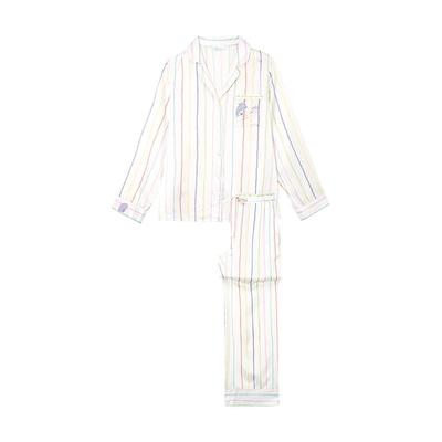 MANITO/曼尼陀Ocean Stripe 桑蚕丝女士家居服套装真丝条纹睡衣