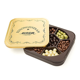 怡浓金典每日坚果黑巧克力豆纯可可脂榛子夹心零食生日礼物礼盒装