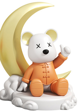 暴力熊树脂桌面酒柜摆件