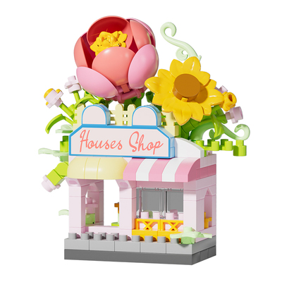 街景积木小颗粒儿童益智拼装玩具