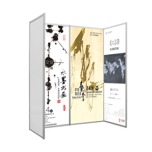 书画展板八棱柱书法屏风展览板隔断展板宣传展示架画展展架摄影展