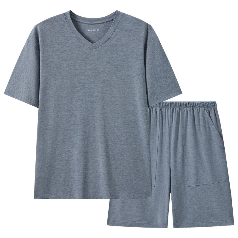 舒雅男士V领家居服套装