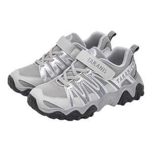 泰兰尼斯儿童运动鞋春秋男童轻便跑步鞋中大童户外透气休闲老爹鞋