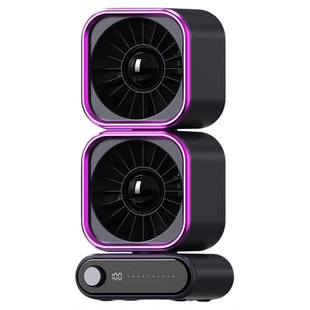 派凡[2026新款]双头可摇头桌面小风扇大风力静音台式小型USB充电扇办公室工位超强力长续航制冷宿舍降温神器