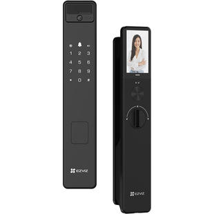 萤石人脸识别智能锁可视大屏猫眼电子锁智能门锁入户门Y3000FVS