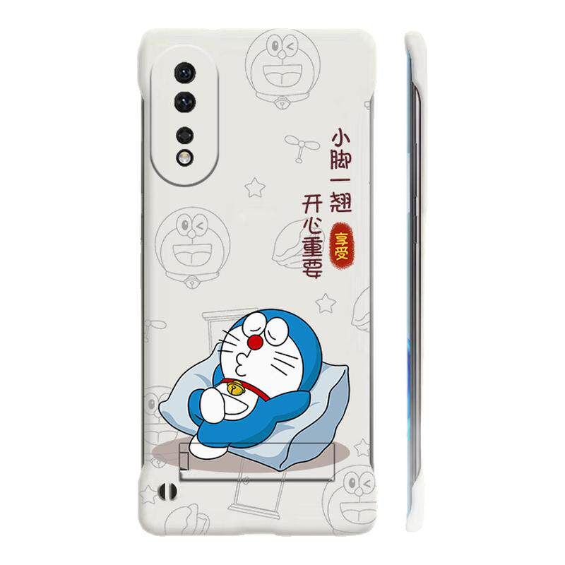 支架多啦A梦适用华为荣耀90手机壳200无边框80se散热80pro新款80gt半包70pro+超薄60se硬50防摔1