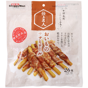 日本多格漫名仕系列犬用鸡胸肉绕甘薯卷26根地瓜番薯狗零食磨牙棒