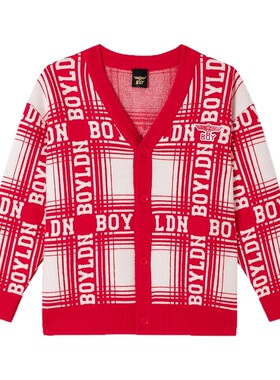 【新年限定】BOY童装 秋冬红色毛衣保暖针织开衫外套圣诞男女童