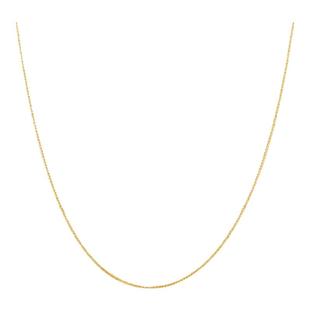 周大生黄18K金项链锁骨链肖邦链玫瑰金素链配吊坠三八节礼物