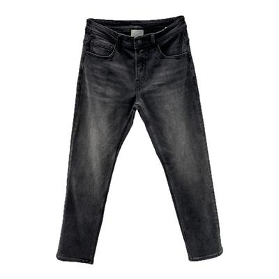 JIDERE美式高街黑合体直筒牛仔裤