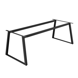 铁艺梯形桌腿支架岩板吧台瓷砖大理石餐台书桌底座实木金属脚定制