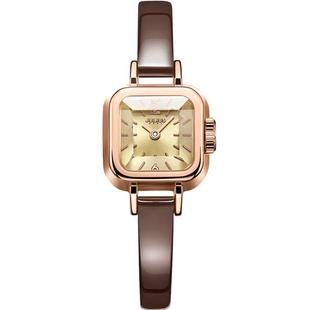 聚利时手表女简约时尚新款正品小众轻奢无秒针小方糖学生女表防水