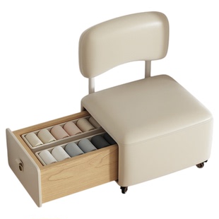 收纳凳家用门口换鞋凳可坐玩具置物凳创意万向轮矮凳储物凳小凳子