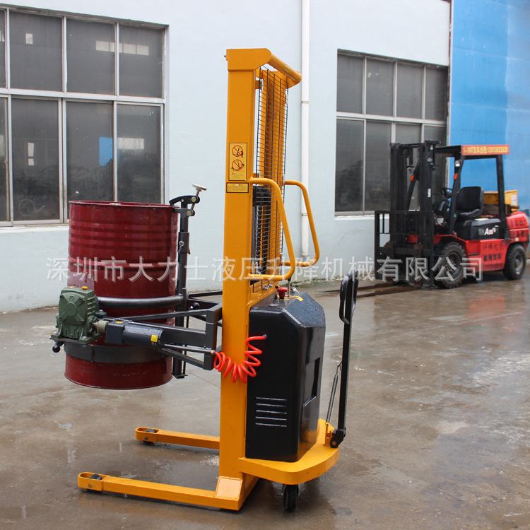 半电动防爆油桶翻转车YL520A油桶堆高车 油桶液压翻转倒料车