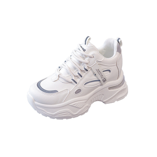 内增高女鞋2025新款小个子不累脚厚底女士老爹鞋休闲轻便运动鞋女