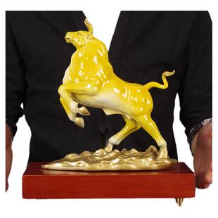 纯铜牛摆件牛运亨通家居客厅装饰品华尔街牛公司办公桌玄关工艺品