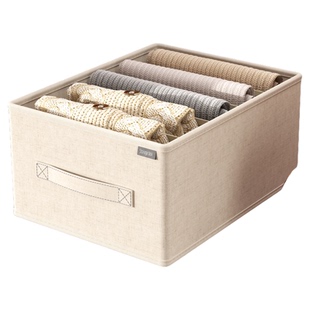 衣服收纳箱内衣分隔收纳盒衣柜裤子分层布艺分格毛衣整理盒储物筐