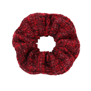 DODOGOGO红色喜庆毛呢大肠发圈女款2025新款新年百搭巨好看的发饰