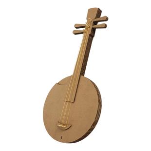 纸板乐器月琴 自制环保手工DIY变废为宝幼儿园教具玩具材料包