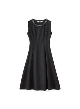 JASON WU-J系列钉珠设计立体剪裁小香风无袖背心连衣裙中长裙夏季