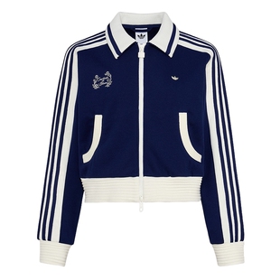 阿迪达斯三叶草运动夹克早春薄外套TRACK TOP 女针织上衣 KY2150