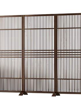 新中式玄关屏风隔断客厅格栅装饰