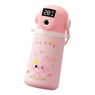 智能指纹锁解锁儿童保温杯幼儿园小学生上学专用刻字显示温度杯子