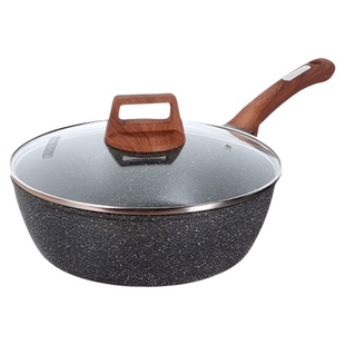 麦饭石炒锅不粘锅26/30/32cm【直播-专属】