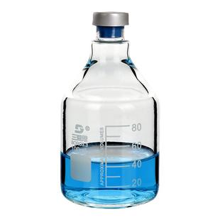 三爱思 厌氧瓶C97 钳口瓶顶空瓶厌氧管反应瓶培养罐血清发酵反应瓶子 带盖垫密封塞高硼硅玻璃 实验室器材