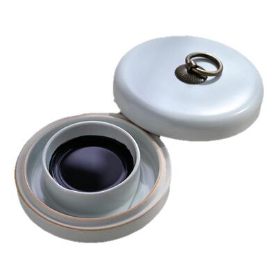 宣品书房龙泉青瓷火锅砚墨盒墨碟