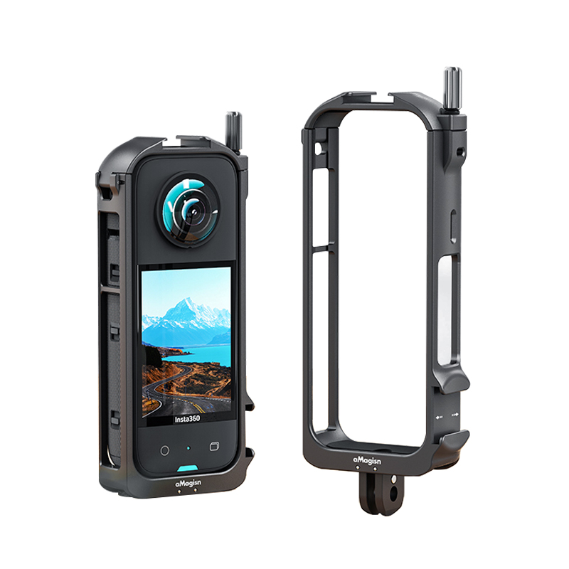 aMagisn阿迈适用影石Insta360 X3金属兔笼骑行散热拓展保护框配件