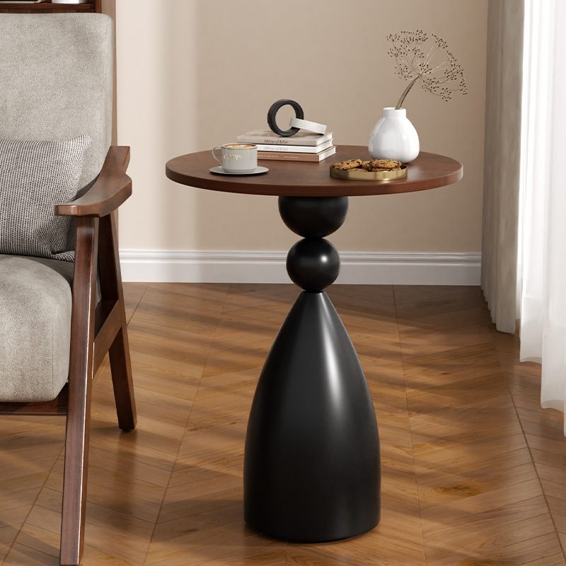 中古风客厅沙发实木边几角几法式复古卧室设计感边桌床头柜小桌子