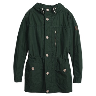 MCS源自万宝路美式连帽外套春季新款修身百搭工装中长款男士夹克