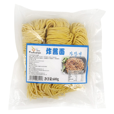 韩式炸酱面专用半干黄拌面600g