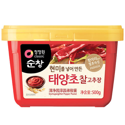 清净园韩国辣椒酱 韩式辣酱甜辣酱韩国石锅拌饭酱 炒年糕辣酱500g