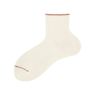 Beeff复古风袜尖袜筒混色纱线